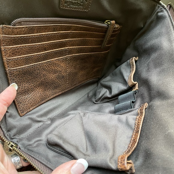 House of Jack Brown Leather and Canvas Wallet bag - Picture 5 of 13